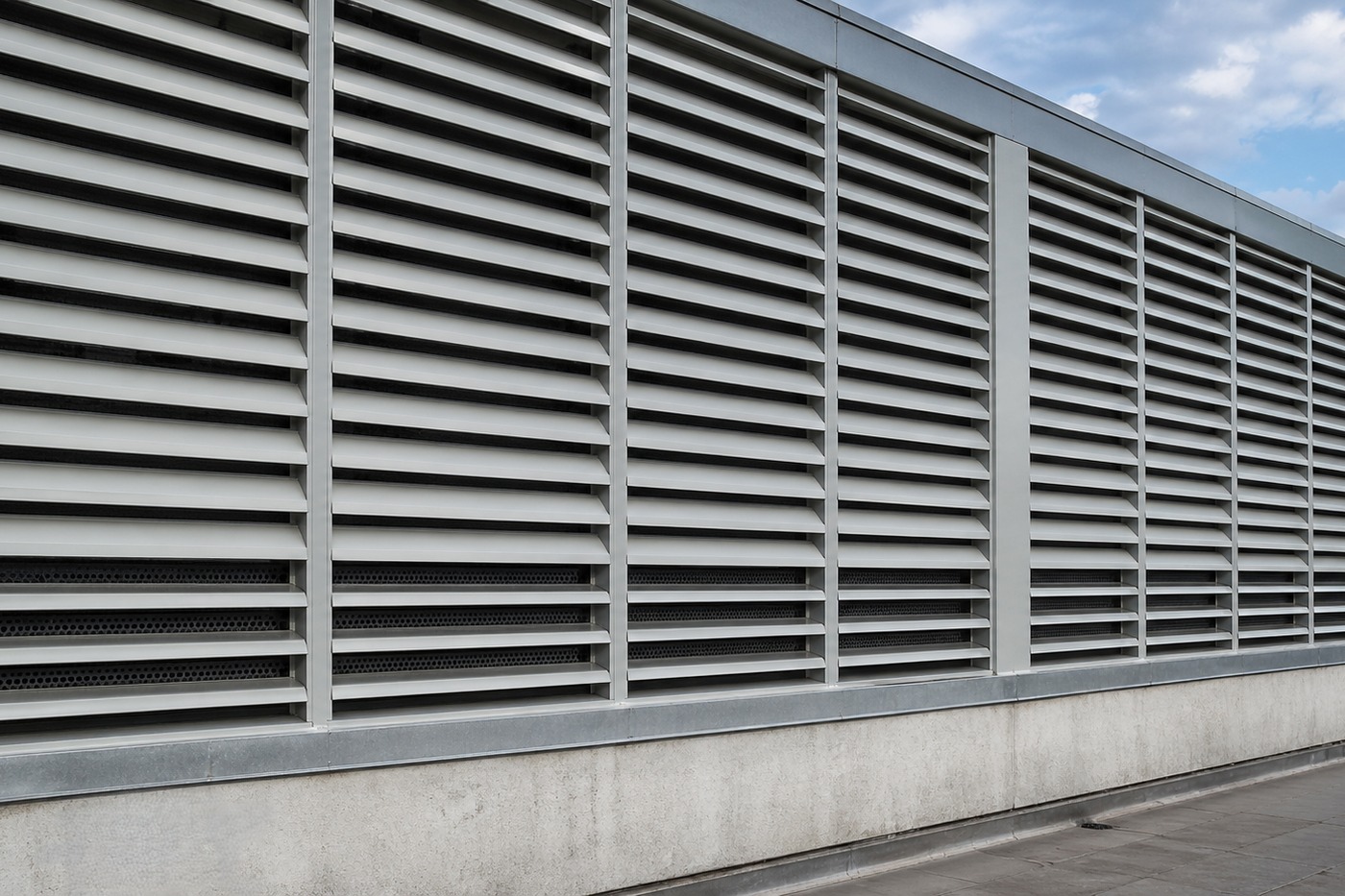 Rejilla acústica de fachada para ventilación — SILENOR
